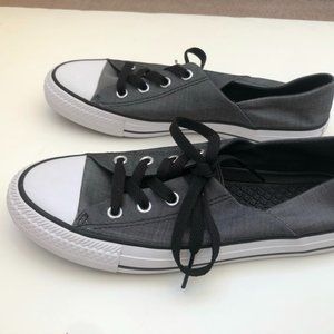 NEW Converse Allstar Women's Metallic Grey Low Top Sneakers 7 M